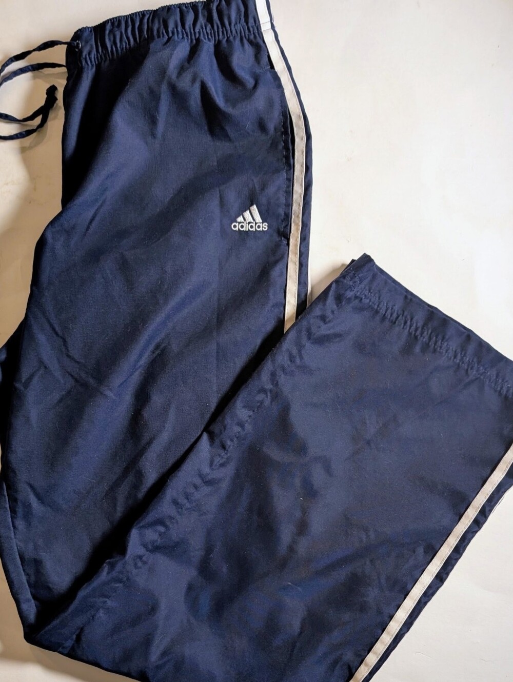 Adidas Iconic Three Strip Track Pants Size Large Waist Approximately 30"